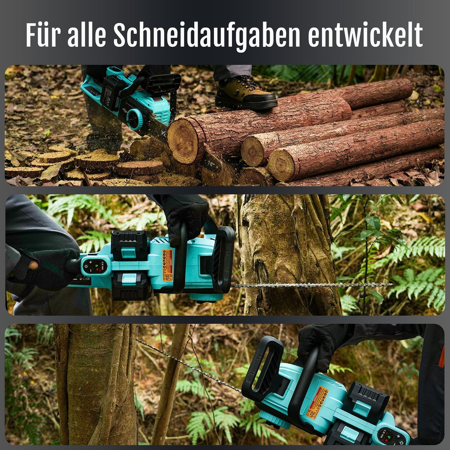 YARDCARE 16" bürstenlose Akku-Kettensäge