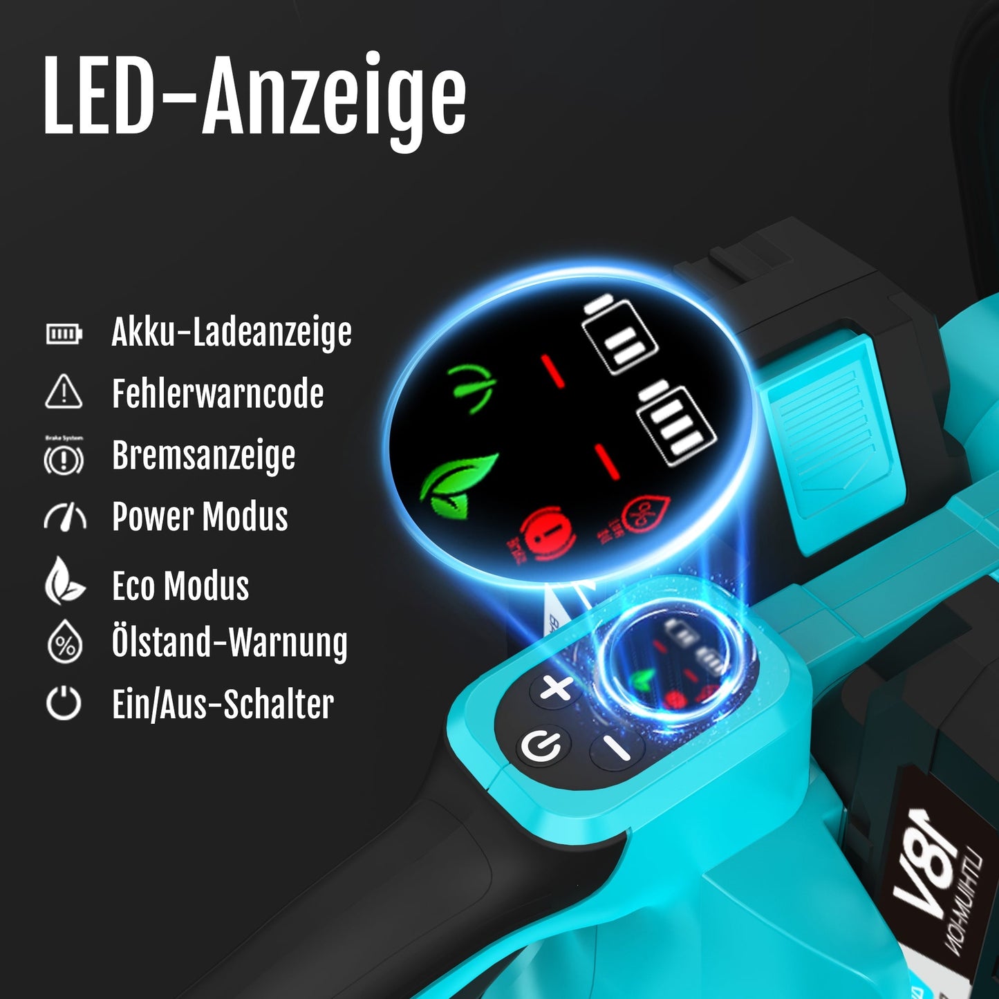 YARDCARE 16" bürstenlose Akku-Kettensäge