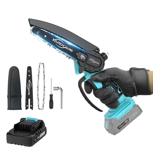 YARDCARE 6" bürstenlose Akku-Kettensäge