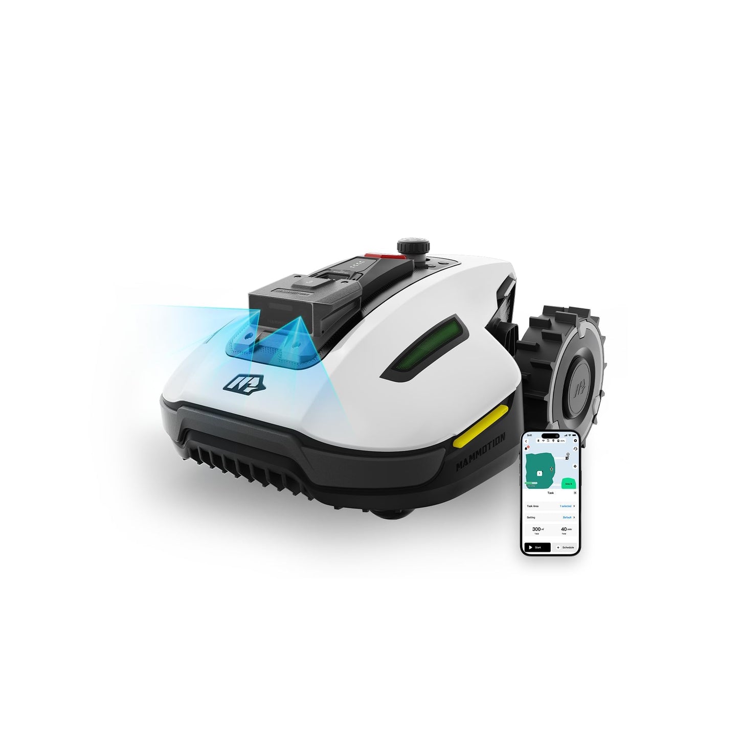 MAMMOTION YUKA Mini 500 Robotic Lawnmower without Boundary Cable, NetRTK+Vision, No RTK Antenna Required, Auto Mapping, Recommendation 500 m², with 4G Module, 50% Incline
