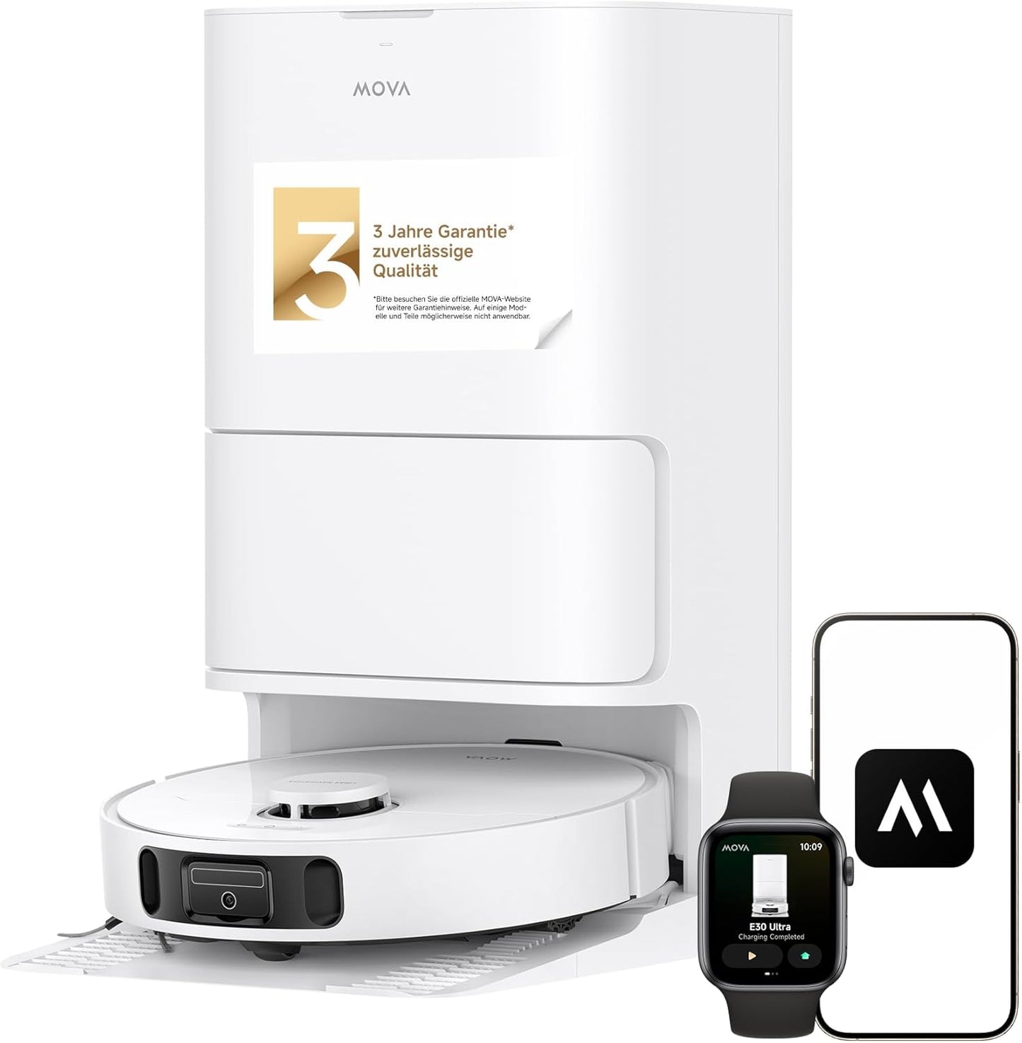 Mova E30 Ultra, 7.000Pa, Selbstreinigung, 10,5 mm Hebemopp, Teppicherkennung