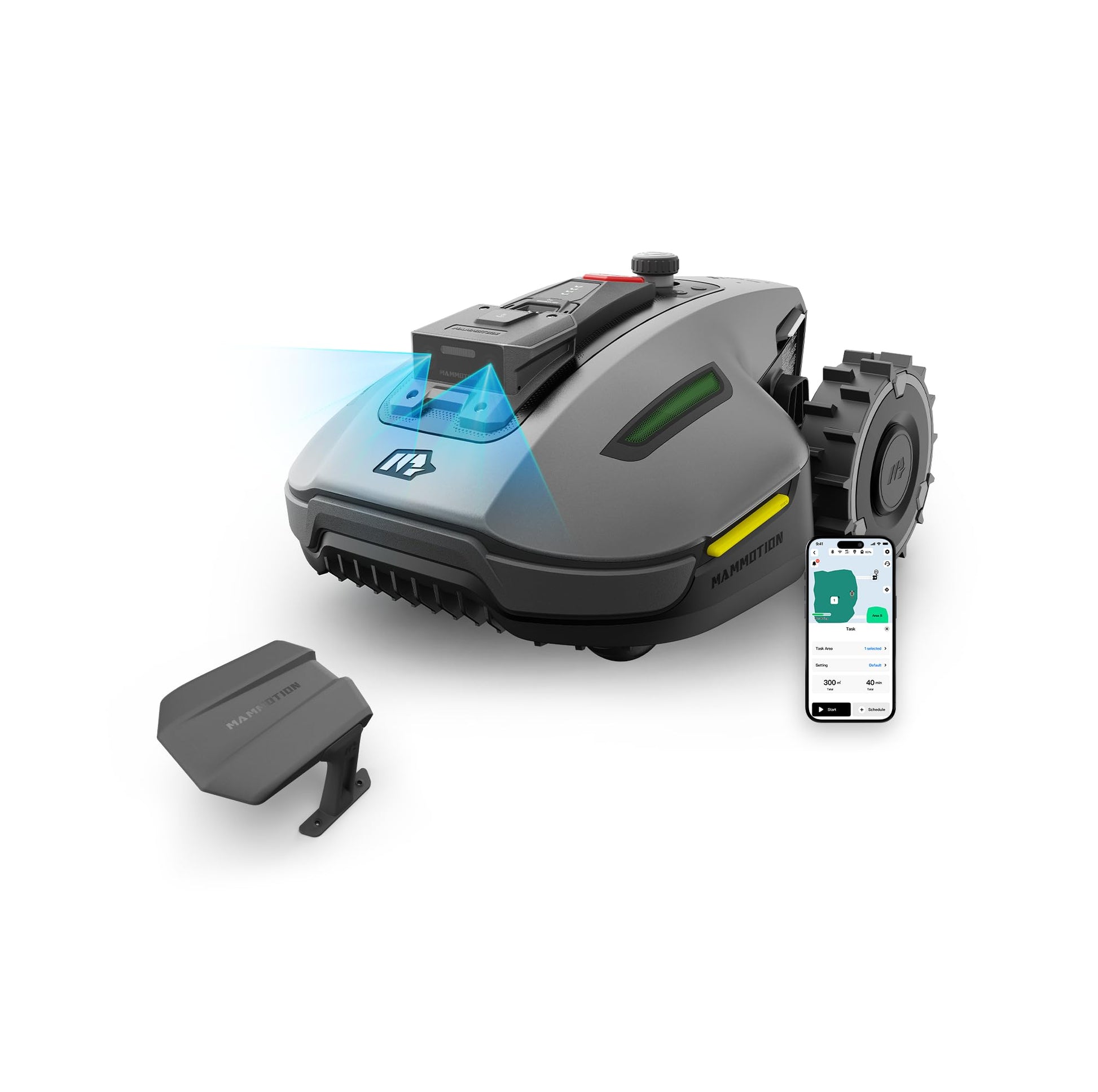 MAMMOTION YUKA Mini 500 Robotic Lawnmower without Boundary Cable, NetRTK+Vision, No RTK Antenna Required, Auto Mapping, Recommendation 500 m², with 4G Module, 50% Incline