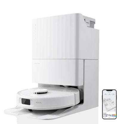 roborock Qrevo Pro Set Saugroboter mit Wischfunktion&Hebarem Wischmopp, 7000Pa, FlexiArm Design™ Kantenreinigung, 60 °C Heißwasser-Moppwäsche, zusätzlich 2 Wischmops, Roboterstaubsauger-Set(Schwarz)