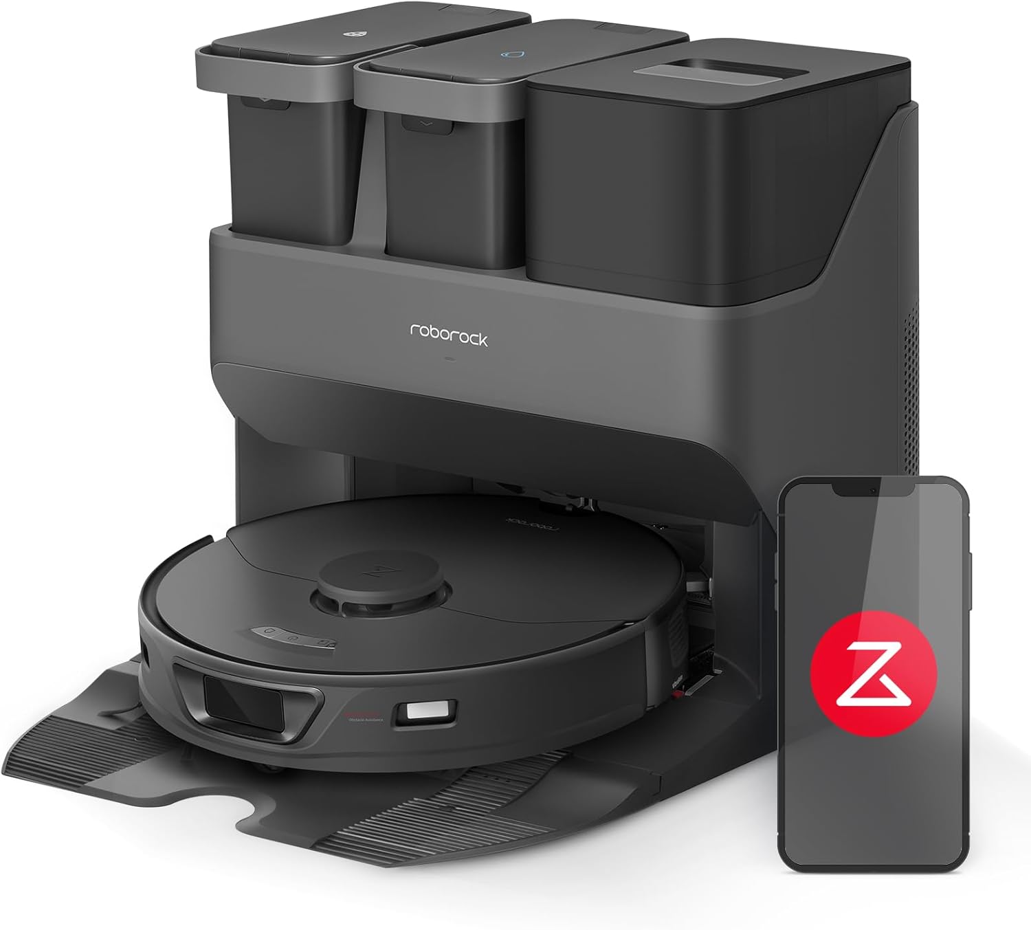 roborock S7 Max Ultra Saugroboter mit selbstentleerender/selbstwaschender/selbsttrocknender/selbstbefüllender/selbstreinigender Station (5500 Pa, aktive Hindernisvermeidung, App/Sprachsteuerung)