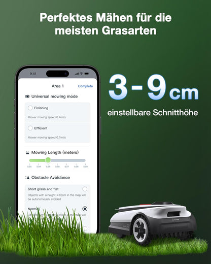 ECOVACS Goat A1600 RTK Mähroboter, 1600m², 330mm Schnitt, LiDAR RTK+Vision, 50% Steigung, Ohne Kabel