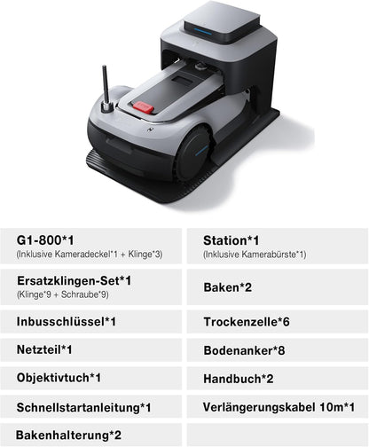ECOVACS GOAT G1-800 Mähroboter 800 m², ohne Kabel, GPS & Hindernisvermeidung