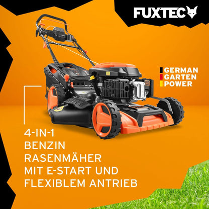 FUXTEC FX-RM5196eSPRO 4in1 Benzinmäher, E-Start & Antrieb, 51 cm Schnitt