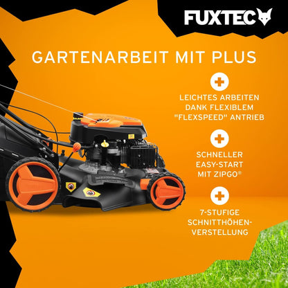 FUXTEC FX-RM5196eSPRO 4in1 Benzinmäher, E-Start & Antrieb, 51 cm Schnitt