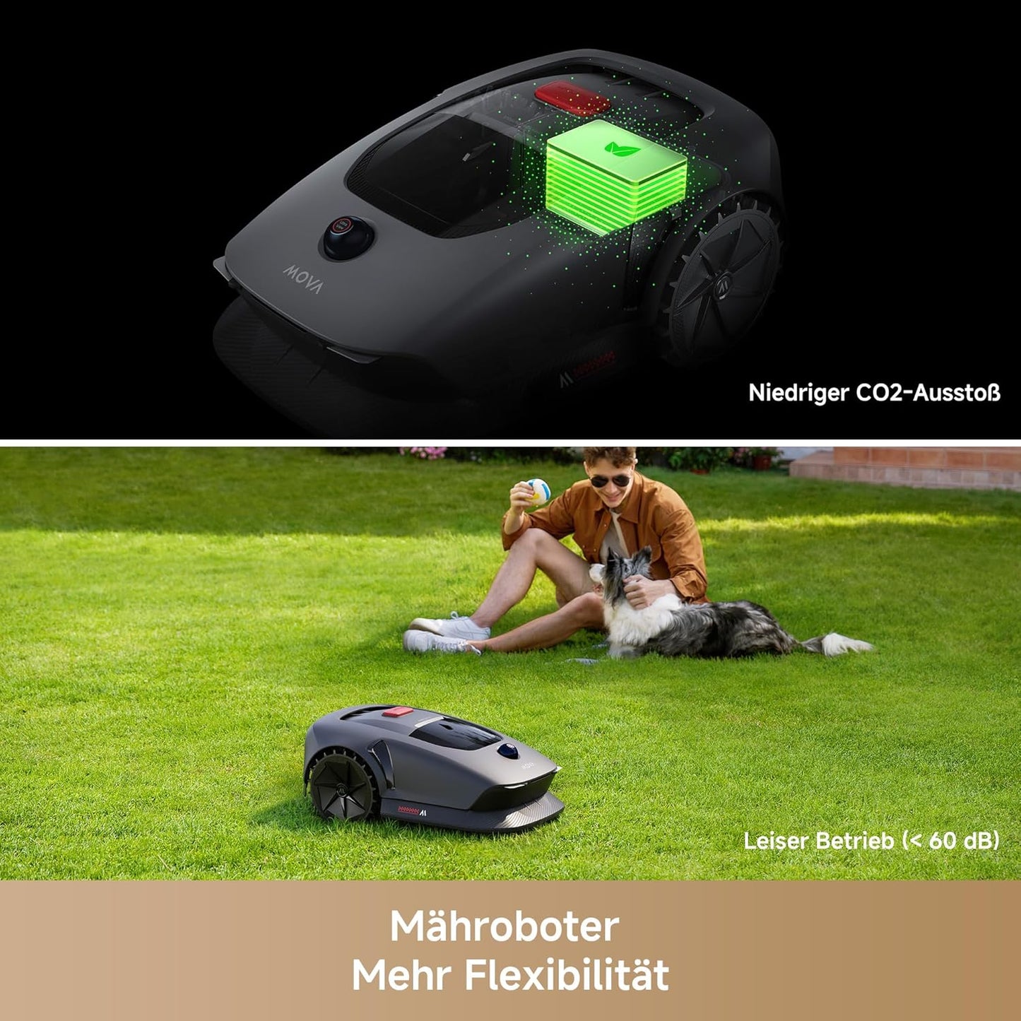 MOVA 600 Mähroboter 600 m², 3D-LiDAR & App-Steuerung