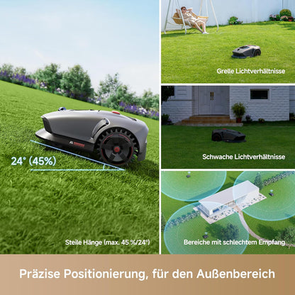 MOVA 1000 Mähroboter 1000 m², 3D-LiDAR & App-Steuerung