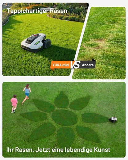MAMMOTION YUKA Mini 500 Robotic Lawnmower, No Boundary Cable, 4G, Auto Mapping, 500m², 50% Incline