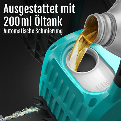 YARDCARE 16" bürstenlose Akku-Kettensäge